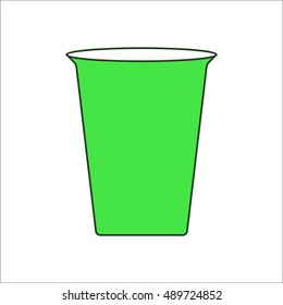 Paper cup sign flat symbol icon on background