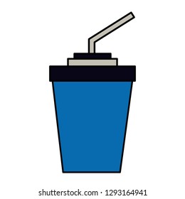 paper cup soda with straw