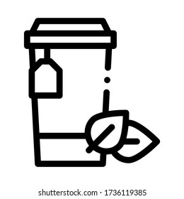 paper cup of tea icon vector. paper cup of tea sign. isolated contour symbol illustration