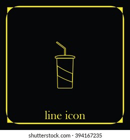 Paper cup template for soda or cold beverage.