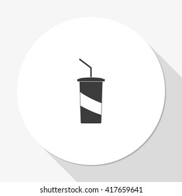 Paper cup template for soda or cold beverage.