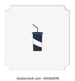 Paper cup template for soda or cold beverage.