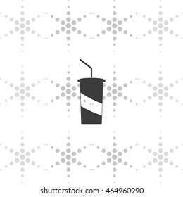 Paper cup template for soda or cold beverage.