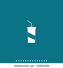 Paper cup template for soda or cold beverage.