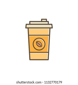 paper cup vector icon 