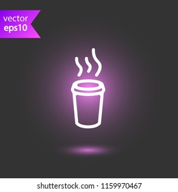 Paper cup vector icon. EPS 10 flat symbol sign