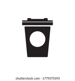 diseño de logotipo de icono vectorial de taza de papel