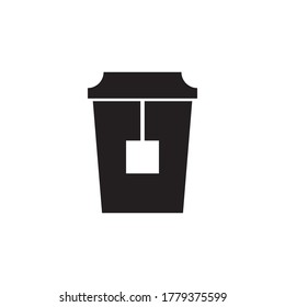paper cup vector icon logo design
