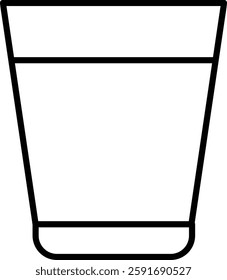 Paper Cup Vector Line Icon Design