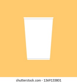 Paper cup vector. symbol. wallpaper. free space for text. copy space.