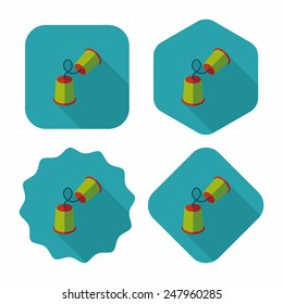 paper cups phone flat icon with long shadow,eps10