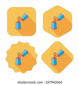 paper cups phone flat icon with long shadow,eps10