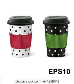 Paper cups. Vector illustration