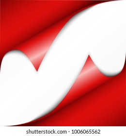 Paper with a curl. Banner sale tag. Market special offer discount.