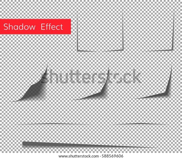 paper\
curl shadow effect . Paper sheet shadow effect\
