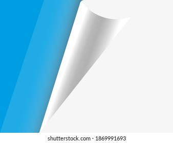 Paper with a curled edge. Vector illustration.