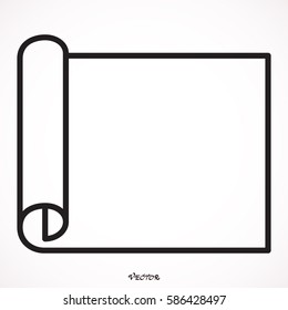 Paper curls. Vector