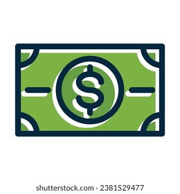 Paper Currencies Vector Thick Line Filled Dark Colors Icons For Personal And Commercial Use.
