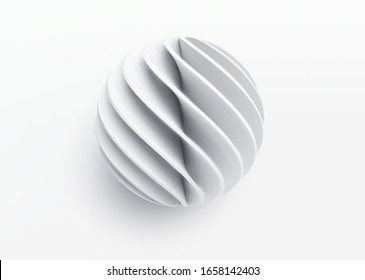 Paper cut 3d realistic layered sphere. Concept design element for presentations, web pages, posters and flyers. Vector illustrartion EPS10