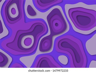 Paper cut abstract background. 3d shape layer pattern. Vector illustration.