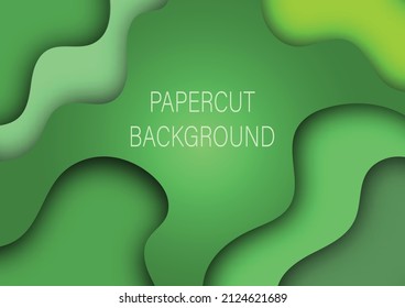 Paper cut abstract background, fluid illustration concept design for website templates, cards.