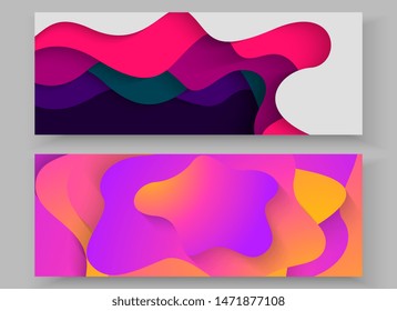 Paper cut abstract background illustration vector