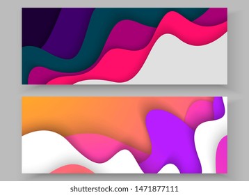 Paper cut abstract background illustration vector