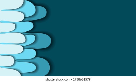 Paper cut abstract background with scales like shapes. Reminds marine fish or algae. Vector background perfect for website, application design or print