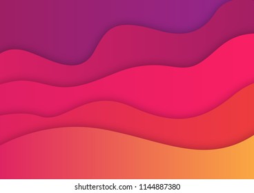 Paper cut abstract background. Vector illustration. Papercut design. Realistic 3D summer texture trendy style. Design template for flyers, posters. Minimal covers design.