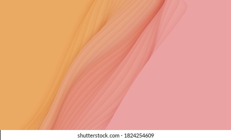Paper cut abstract background. Vector 3D lollipop carving art. Paper craft landscape with gradient fade colors. Minimalistic design for business presentations, flyers, posters.