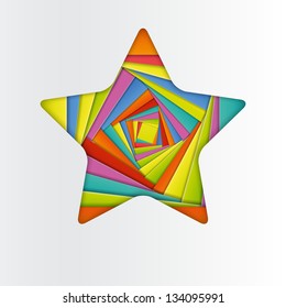 Paper cut abstract illustration