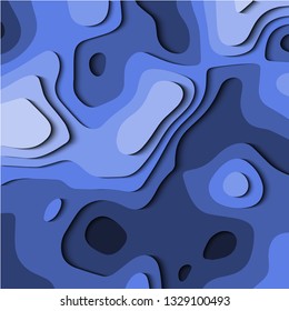 Paper cut abstract illustration background