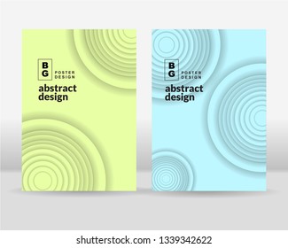 paper cut abstract poster template