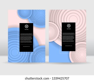 paper cut abstract poster template