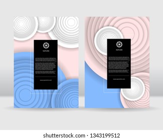 paper cut abstract poster template