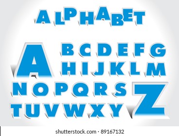 Paper cut alphabet