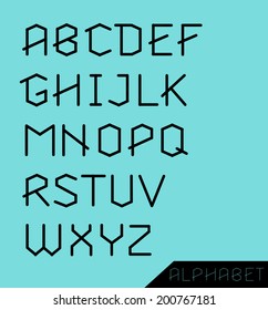 Paper cut alphabet set. Typographic sign, modern design