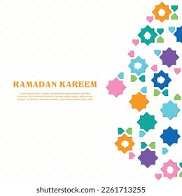 Paper cut Arabic Ramadan background pattern