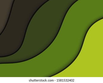 Paper cut art. Abstract layers. Smooth lines abstract.