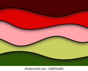 Paper cut art. Smooth lines abstract. Abstract layers