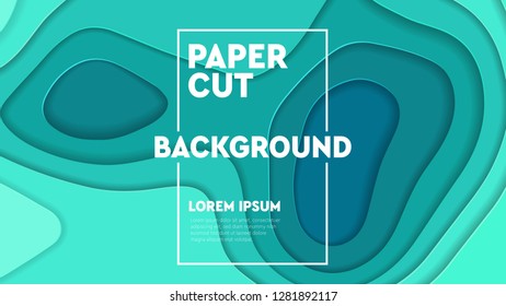 Paper cut background. Abstract realistic paper decoration for your design. Vector cover design layout for business presentations, flyers, posters, invitations etc. Colorful shape paper.