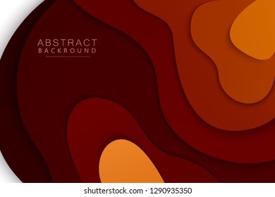 Paper cut background. Abstract realistic paper decoration for design. 3d Relief. Carving art. Vector illustration. Cover layout design template.