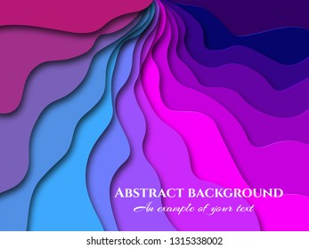 Paper cut background. Abstract realistic paper decoration for design textured. 3d. Carving art. Vector illustration. Cover layout design template.