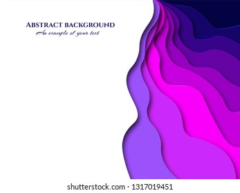 Paper cut background. Abstract realistic paper decoration for design textured. 3d. Carving art. Vector illustration. Cover layout design template.
