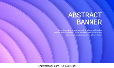 Paper cut background. Abstract realistic paper decoration for design, wavy gradient transition of purple to blue layers. 3d Relief. Carving art. Cover layout design template. Vector eps 10 format