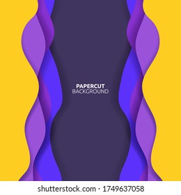 Papierschnitt-Hintergrund. Abstrakte realistische Papierdekoration für Design, strukturiert mit Pappschachtschichten. 3d Befreiung. Carving art. Vektorgrafik. Design-Vorlage für das Layout abdecken.