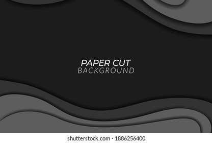 Paper cut background. Abstract realistic paper decoration for design textured with cardboard wavy. 3d Relief.Cover layout design template.