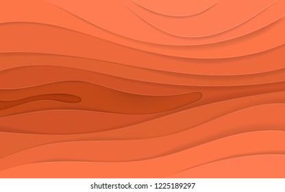 Paper cut background, abstract wave pattern for commercial uses, social media use or etc. Vector illustration.