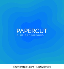 paper cut background in blue, for power point templates, social media, and others.