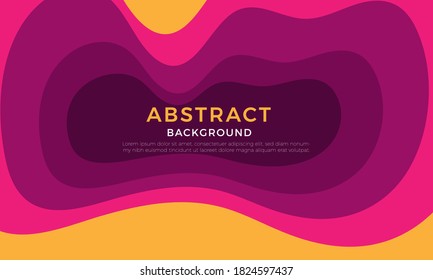Paper cut background. Bright abstract waveform. Trendy 3D design. Vector illustration